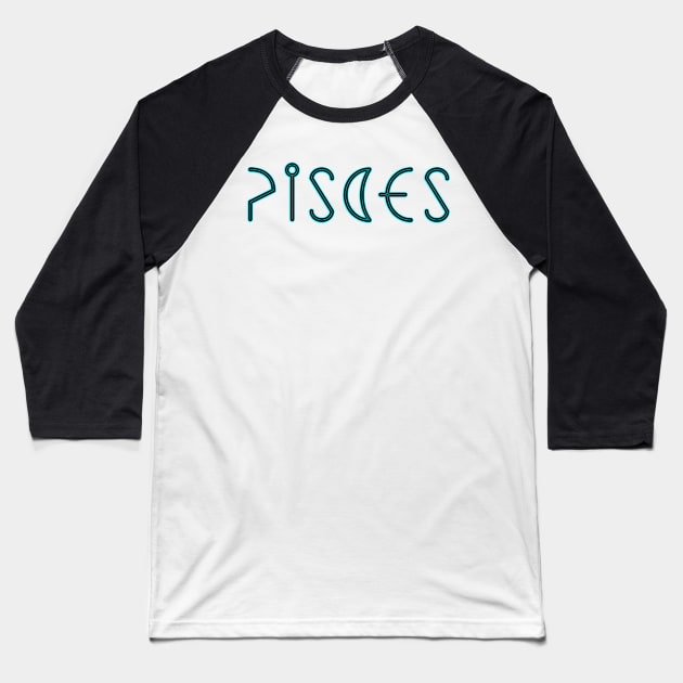 Pisces Baseball T-Shirt by Zodiac Syndicate